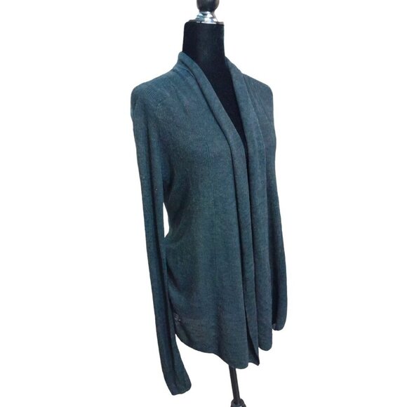 Banana Republic Easy Open Linen-Blend Cardigan Black Size M - Picture 3 of 9